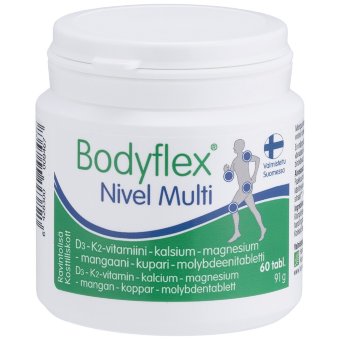 Комплекс витаминов и минералов для суставов Bodyflex Nivel Multi D3-K2 витамин – кальций – магний – марганец – медь – молибден 60 табл Комплекс витаминов и минералов для суставов Bodyflex Nivel Multi D3-K2 витамин – кальций – магний – марганец – медь – молибден 60 табл