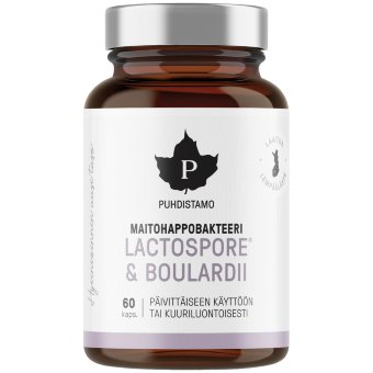 Пробиотики Puhdistamo LactoSpore® & Boulardii 60 капсул Пробиотики Puhdistamo LactoSpore® & Boulardii 60 капсул