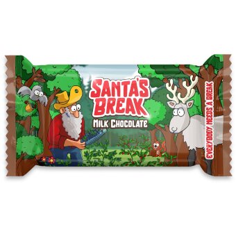 Молочный шоколад без лактозы Santa's Break 50 гр Молочный шоколад без лактозы Santa's Break 50 гр