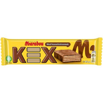 Вафельный батончик в шоколадной глазури Marabou KEX 45 гр Вафельный батончик в шоколадной глазури Marabou KEX 45 гр
